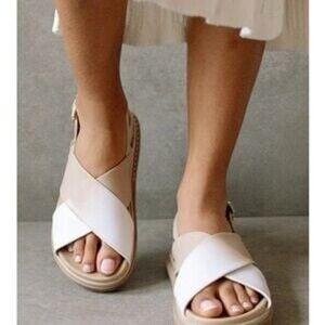 ALOHAS Marshmallow Bicolor Stone Beige Sandals 36